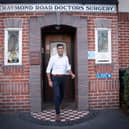 Former Chancellor to the Exchequer and Conservative leadership contender Rishi Sunak visits his father's old doctors surgery where he was a GP. Picture: Stefan Rousseau-Pool/Getty Images