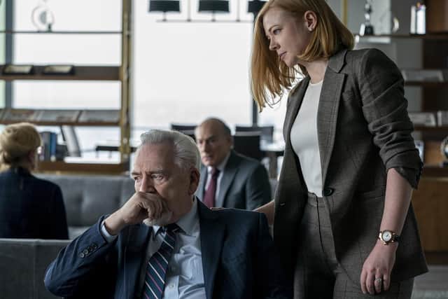 Sarah Snook as Shiv and Brian Cox as Logan Roy in HBO's hit TV series, Succession.