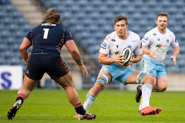 Matt Fagerson on the attack against Edinburgh. The Glasgow No 8 is hoping Warriors can speed things up in Friday's rematch at Scotstoun. Picture: Paul Devlin/SNS