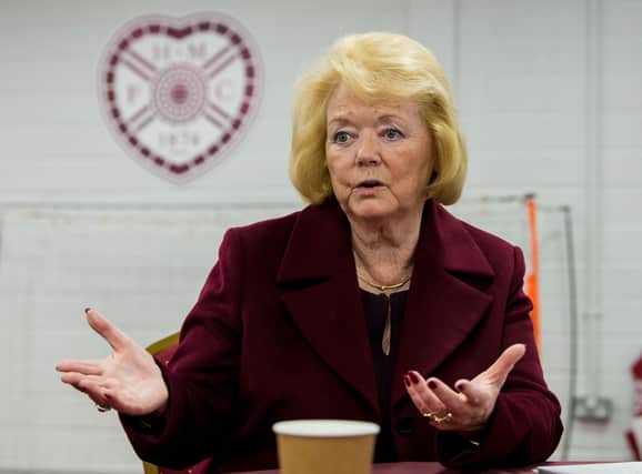 Hearts owner Ann Budge is unhappy with the SPFL's decision to send her club down.
