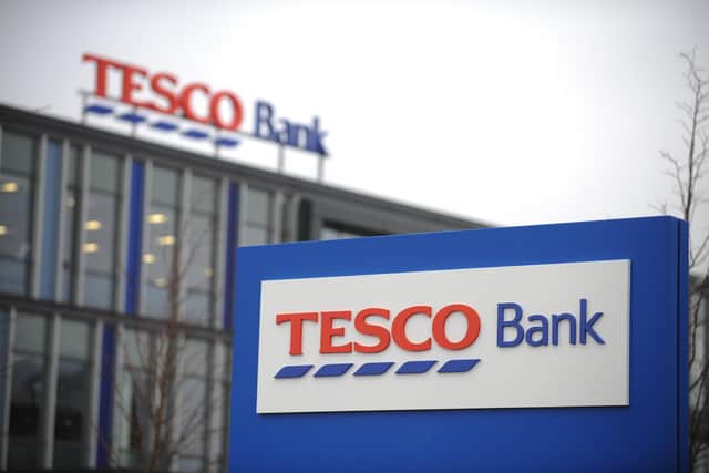 Tesco Bank, the Edinburgh-based financial offshoot of the supermarket giant, saw its adjusted operating profit fall by almost a fifth.