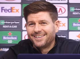 Rangers' head coach Steven Gerrard (Photo by VIRGINIE LEFOUR/BELGA MAG/AFP via Getty Images)