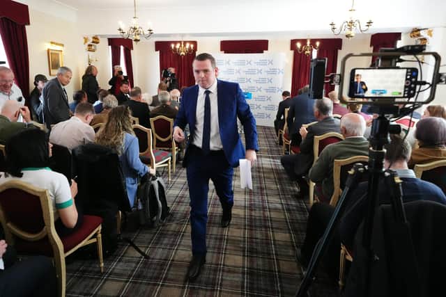 Douglas Ross after the official launch of his party's General Election campaign at the Royal George Hotel in Perth. Picture: PA