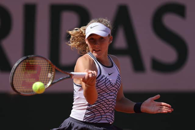 Mirra Andreeva, 16, is making waves on the women's tour and won her first match at Roland Garros.