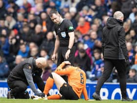 Dundee Utd's Peter Pawlett aggravated his hamstring injury in the defeat by Rangers.