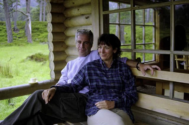 Maxwell and Epstein pictured on the Balmoral Estate