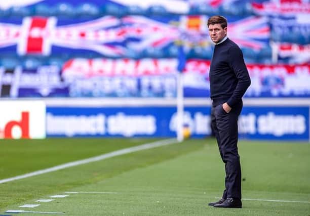 Steven Gerrard will be seeking an immediate and positive reaction from his Rangers team to their shock Betfred Cup defeat at St Mirren. (Photo by Willie Vass/Pool via Getty Images)