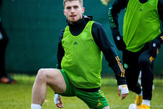 Jonjoe Kenny, pictured during Celtic's Friday training, wants to give the club a leg up across his loan spell in Glasgow. (Photo by Ross Parker / SNS Group)