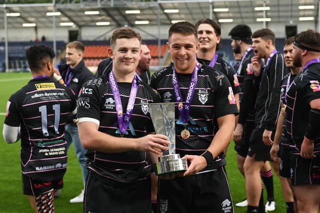 Ayrshire Bulls won the FOSROC Super6 Championship, beating Southern Knights in the final at the DAM Health Stadium in October. (Photo by Ross Parker / SNS Group)