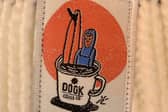 The surf-inspired logo of the Dook Cafe, West Sands, St Andrews