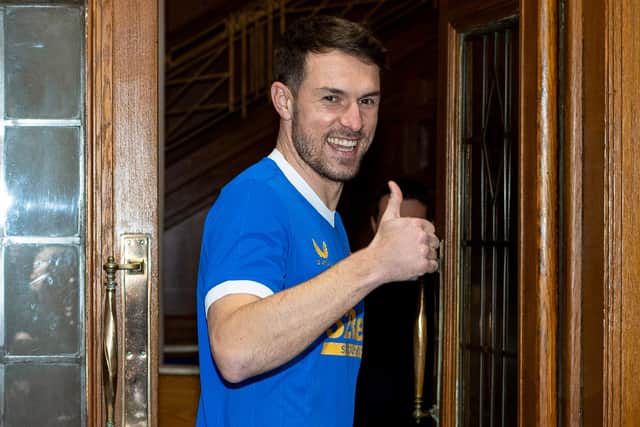 Aaron Ramsey is not ready to start games for Rangers, according to manager Giovanni van Bronckhorst. (Photo by Ross MacDonald / SNS Group)
