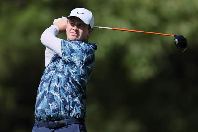Bob MacIntyre plays his shot from the seventh tee during the second round of the FedEx St. Jude Championship at TPC Southwind in Memphis. Picture: Andy Lyons/Getty Images.