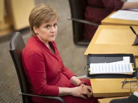 First Minister Nicola Sturgeon during First Minister's Questions.