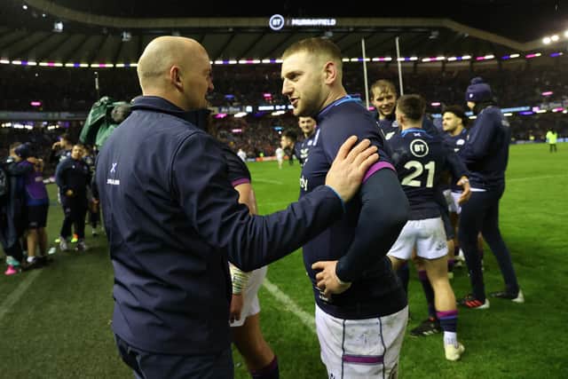 Head coach Gregor Townsend described Finn Russell's performance as outstanding.  (Photo by Craig Williamson / SNS Group)