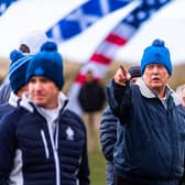 Donald Trump yesterday at his golf course at Menie in Aberdeenshire, where he cut ground on a second 18-hole course which will be named after his Scottish mother. PIC: Contributed.