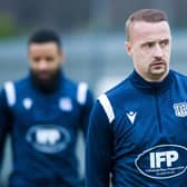 Dundee's Leigh Griffiths during the Scottish Cup 4th round match between Dumbarton and Dundee on January 22, 2022, his penultimate match for the club.  (Photo by Euan Cherry / SNS Group)