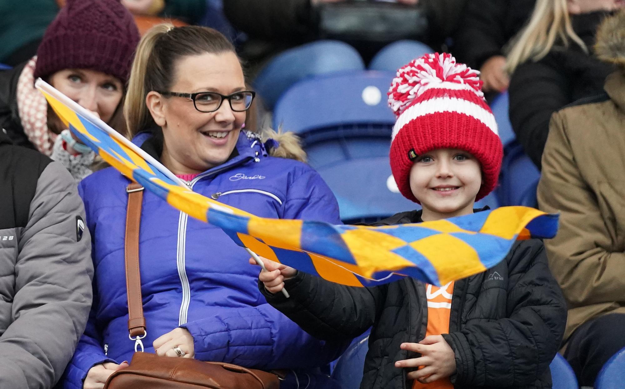 Some of the fans who watched Mansfield draw 2-2 with Port Vale on 26th December 2019.