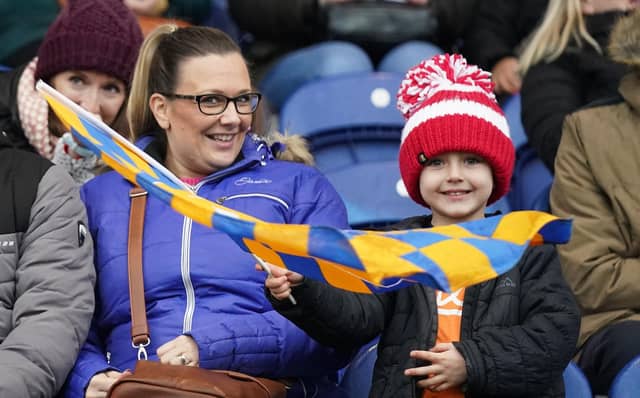 Some of the fans who watched Mansfield draw 2-2 with Port Vale on 26th December 2019.