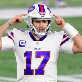 Josh Allen of the Buffalo Bills is having a good season but his decision-making could be better. Picture: Billie Weiss/Getty Images