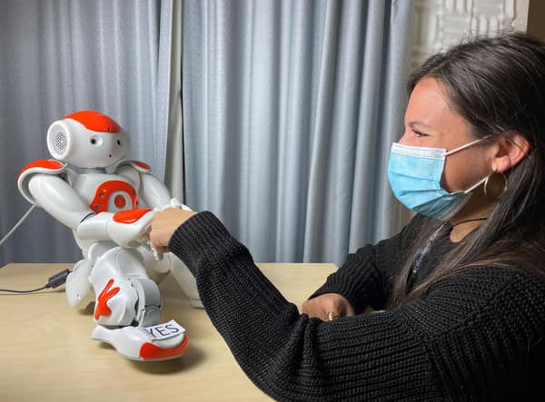 A Nao robot, a humanoid robot about 60cm tall. Picture: Cambridge University/PA Wire