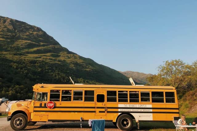 The Bonnie Camper is Scotland's "first adventure hostel on wheels".