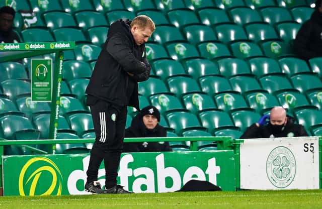 Just because nothing is working for Neil Lennon right now and his time seems up, it doesn't mean all his past successes must be  airbrushed out by the club's support. (Photo by Rob Casey / SNS Group)