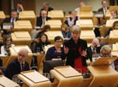 Social justice secretary Shona Robison addresses MSPs during the Gender Recognition Reform (Scotland) Bill debate last month. Picture: Andrew Cowan/pool/Getty Images