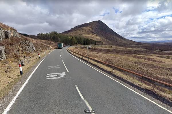 Traffic Scotland reported the crash on the A82 between Altnafeadh and Glencoe on Tuesday afternoon.
