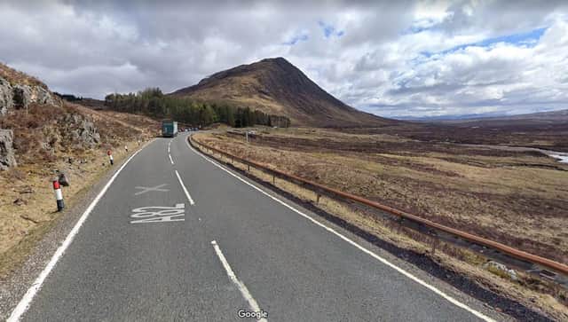 Traffic Scotland reported the crash on the A82 between Altnafeadh and Glencoe on Tuesday afternoon.