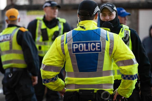 There was a heavier than normal police presence outside Tannadice yesterday (Photo by Alan Harvey / SNS Group)