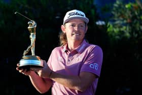 Cameron Smith  celebrates after winning the  The Players Championship at TPC Sawgrass in March. Picture: Mike Ehrmann/Getty Images.