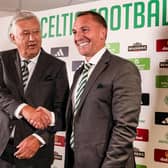 Celtic chairman Peter Lawwell (left) with newly-appointed manager Brendan Rodgers. (Photo by Craig Foy / SNS Group)