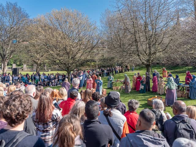 The future of an outdoor Easter Play staged in Edinburgh's Princes Street Gardens each year is in doubt over a funding crisis. Picture: Grant Bulloch