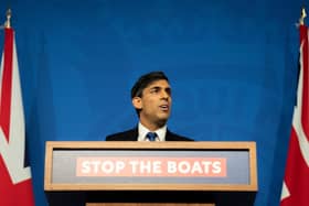Rishi Sunak insisted he is being tough on immigration as he urged Conservative MPs to back his Rwanda plan (Picture: James Manning/WPA pool/Getty Images)