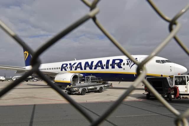 Ryanair, like all airlines, has been laid low by the pandemic, but it is hopeful of a gradual recovery in business this summer as travel restrictions ease. Picture: AP Photo/Martin Meissner