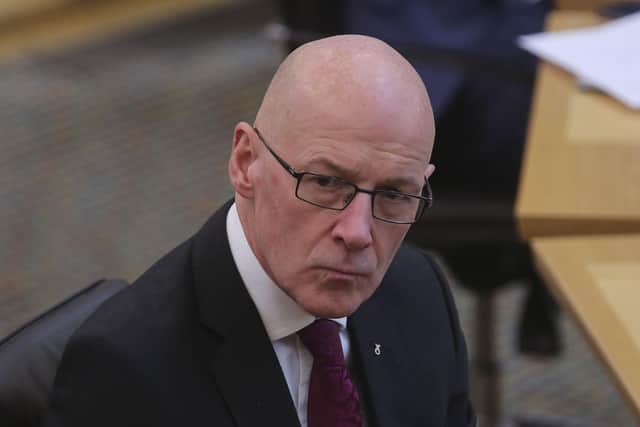 Scotland's Deputy First Minister John Swinney at the Scottish Parliament in Holyrood, Edinburgh.