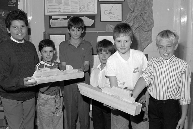 Birklands School proudly presenting their model boats