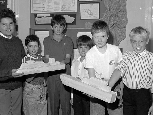 Birklands School proudly presenting their model boats