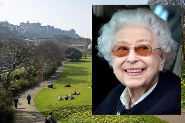 Big screens are to be placed in Princes Street Gardens to show the Queen's jubilee celebrations