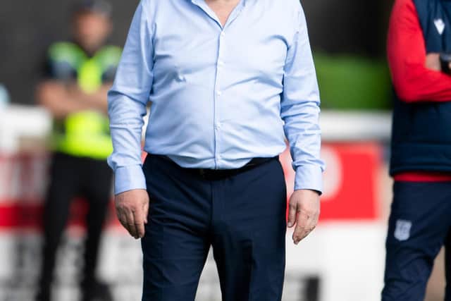 DUNDEE, SCOTLAND - APRIL 23: Dundee manager Mark McGhee during a cinch Premiership match between Dundee and St Johnstone at the Kilmac Stadium at Dens Park, on April 23, 2022, in Dundee, Scotland. (Photo by Paul Devlin / SNS Group)