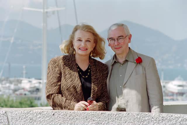 Davies with US star Gena Rowlands at the Cannes Film Festival in 1995 (Picture: Frédéric Hugon/AFP/Getty Images)