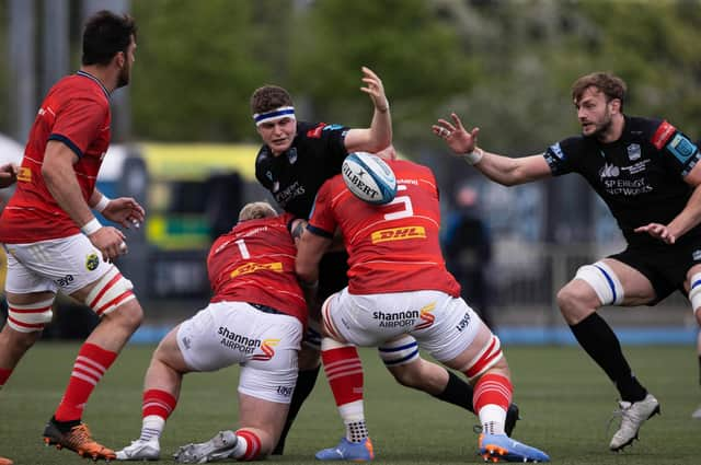 Munster defended impressively against Glasgow Warriors during their recent win at Scotstoun.  (Photo by Craig Williamson / SNS Group)