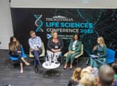 From left to right, Ishani Malhotra, Mike Piper, Sarah Lynagh and Rabinder Buttar shared their experiences and expertise with Alix Mackay at the session. Picture: Phil Wilkinson