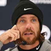 Tommy Fleetwood speaks in a press conference prior to the Alfred Dunhill Links Championship, which starts on Thursday. Picture: Octavio Passos/Getty Images.