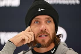 Tommy Fleetwood speaks in a press conference prior to the Alfred Dunhill Links Championship, which starts on Thursday. Picture: Octavio Passos/Getty Images.