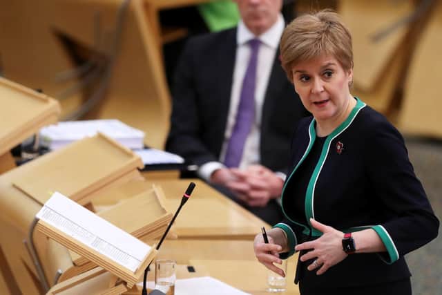 First Minister Nicola Sturgeon announced whether areas of Scotland would be moving down a level.