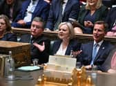 Prime Minister Liz Truss reacting during Prime Minister's Questions in the House of Commons. Picture: Parliament/Jessica Taylor/PA Wire