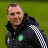 Celtic manager Brendan Rodgers takes a training session on Tuesday ahead of the Champions League clash with Atletico Madrid. (Photo by Craig Williamson / SNS Group)