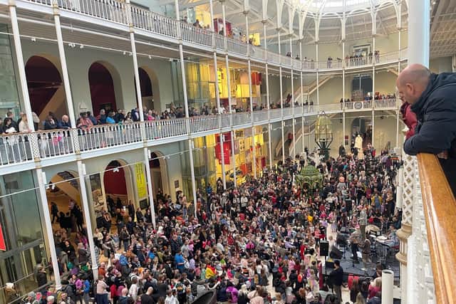 A free 'Sprogmanay' event was held at the National Museum as part of Edinburgh's Hogmanay festival.