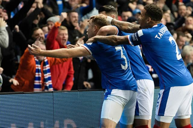 Scott Arfield put Rangers ahead with a nice goal at Ibrox.